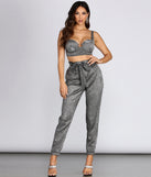 Run It Metallic Crop Top