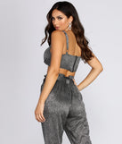 Run It Metallic Crop Top