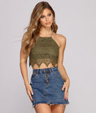 Easy Livin' Crochet Halter Top for 2022 festival outfits, festival dress, outfits for raves, concert outfits, and/or club outfits