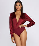With fun and flirty details, Satin Chic Wrap Front Bodysuit shows off your unique style for a trendy outfit for the summer season!