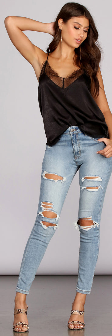 Stunning In Lace Cami Top