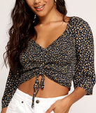 Little Blooms Smocked Cropped Blouse