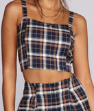 Plaid It Up Crop Top