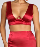 Hot Girl Satin Curved Wire Top