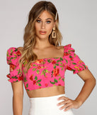 With fun and flirty details, Boho Bow Peasant Crop Top shows off your unique style for a trendy outfit for the summer season!