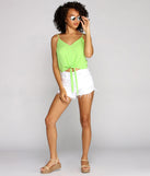 With fun and flirty details, Knot The One Cami shows off your unique style for a trendy outfit for the summer season!