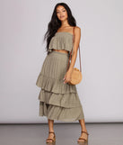 With fun and flirty details, Boho Flow Ruffled Crop Top shows off your unique style for a trendy outfit for the summer season!