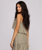 With fun and flirty details, Boho Flow Ruffled Crop Top shows off your unique style for a trendy outfit for the summer season!