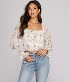 With fun and flirty details, Charming Florals Smocked Crop Top shows off your unique style for a trendy outfit for the summer season!