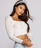 Pretty And Smocked Lace Top