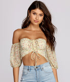 Flirtatious In Floral Crop Top