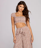So Fresh Floral Smocked Top