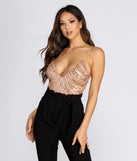 Sequin And Pearl Embellished Bodysuit