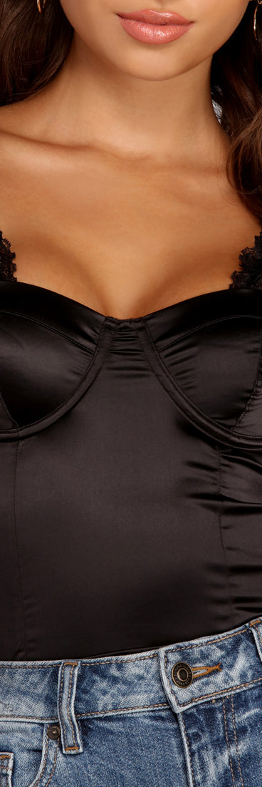 Stunning Satin Cropped Bustier