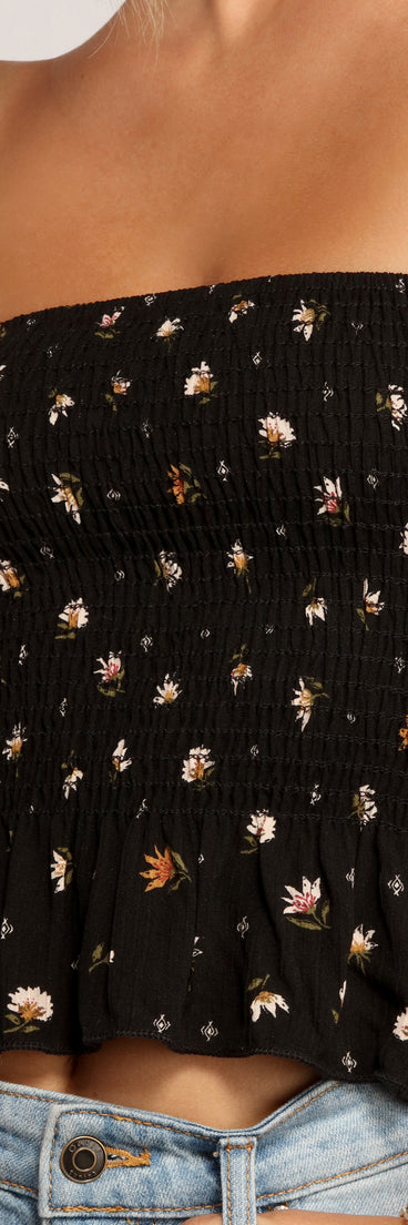 Ditsy Botanical Tube Top
