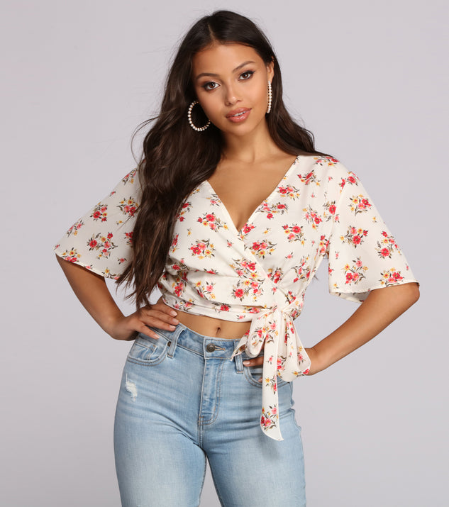 Wrapped In Florals Crop Top