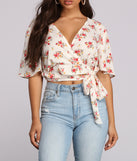 Wrapped In Florals Crop Top