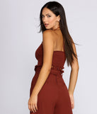 Ruffle Trim Smocked Halter Top