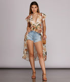 On The Lanai Floral Duster for 2022 festival outfits, festival dress, outfits for raves, concert outfits, and/or club outfits