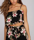 Total Tropics Ruffle Crop Top