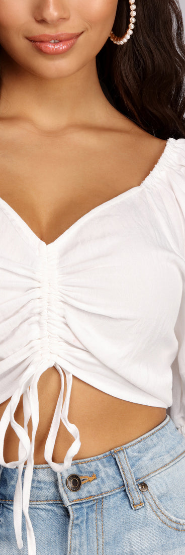 Fresh Look In Linen Crop Top