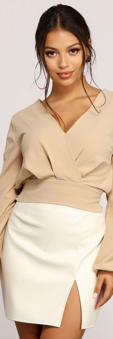 City Chic Cropped Blouse
