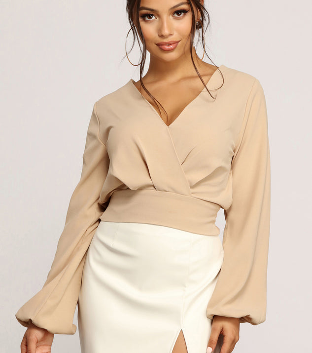 City Chic Cropped Blouse