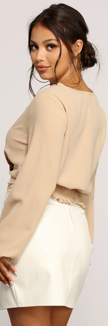 City Chic Cropped Blouse
