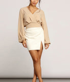 City Chic Cropped Blouse