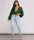Perfect Plunge Dolman Sleeve Top