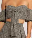 Leafy Greens Printed Crop Top