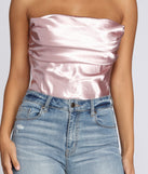 Sultry Satin Corset Crop Top
