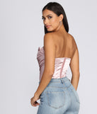 Sultry Satin Corset Crop Top