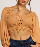 Charming Crochet Crop Top for 2022 festival outfits, festival dress, outfits for raves, concert outfits, and/or club outfits