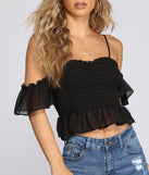 Perfect Peplum Ruched Crop Top