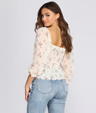 Surely Chiffon Floral Smocked Blouse
