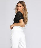 Effortless Beauty Eyelet Crop Top
