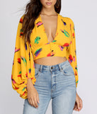 Artsy Girl Balloon Sleeve Blouse