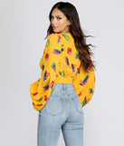 Artsy Girl Balloon Sleeve Blouse