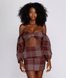 You’ll look stunning in the Check It Off Crop Top when paired with its matching separate to create a glam clothing set perfect for parties, date nights, concert outfits, back-to-school attire, or for any summer event!