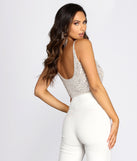 Sequin Beauty Surplice Bodysuit