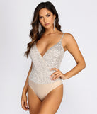 Sequin Beauty Surplice Bodysuit
