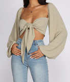 With fun and flirty details, Issa Vibe Tie Front Crop Top shows off your unique style for a trendy outfit for the summer season!