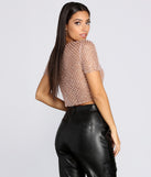 With fun and flirty details, Sparkly Dreams Sheer Crop Top shows off your unique style for a trendy outfit for the summer season!