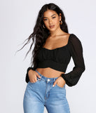 Pretty Pleated Tie Waist Blouse