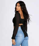 Pretty Pleated Tie Waist Blouse