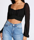 Pretty Pleated Tie Waist Blouse
