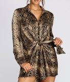 With fun and flirty details, Snake Print Tie Front Tunic shows off your unique style for a trendy outfit for the summer season!
