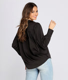 Satin Button Up Tunic