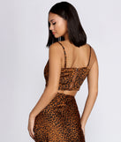 Leopard Cowl Neck Crop Top for 2022 festival outfits, festival dress, outfits for raves, concert outfits, and/or club outfits